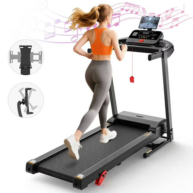 FaayFian Treadmill 300 LBS Capacity Pro Folding Treadmills for Home , 2.75HP Motor, 3 Incline Levels, 0.6-7.5MPH, Wide Shock Absorption Belt, Compact for Running & Jogging Exercise Machine