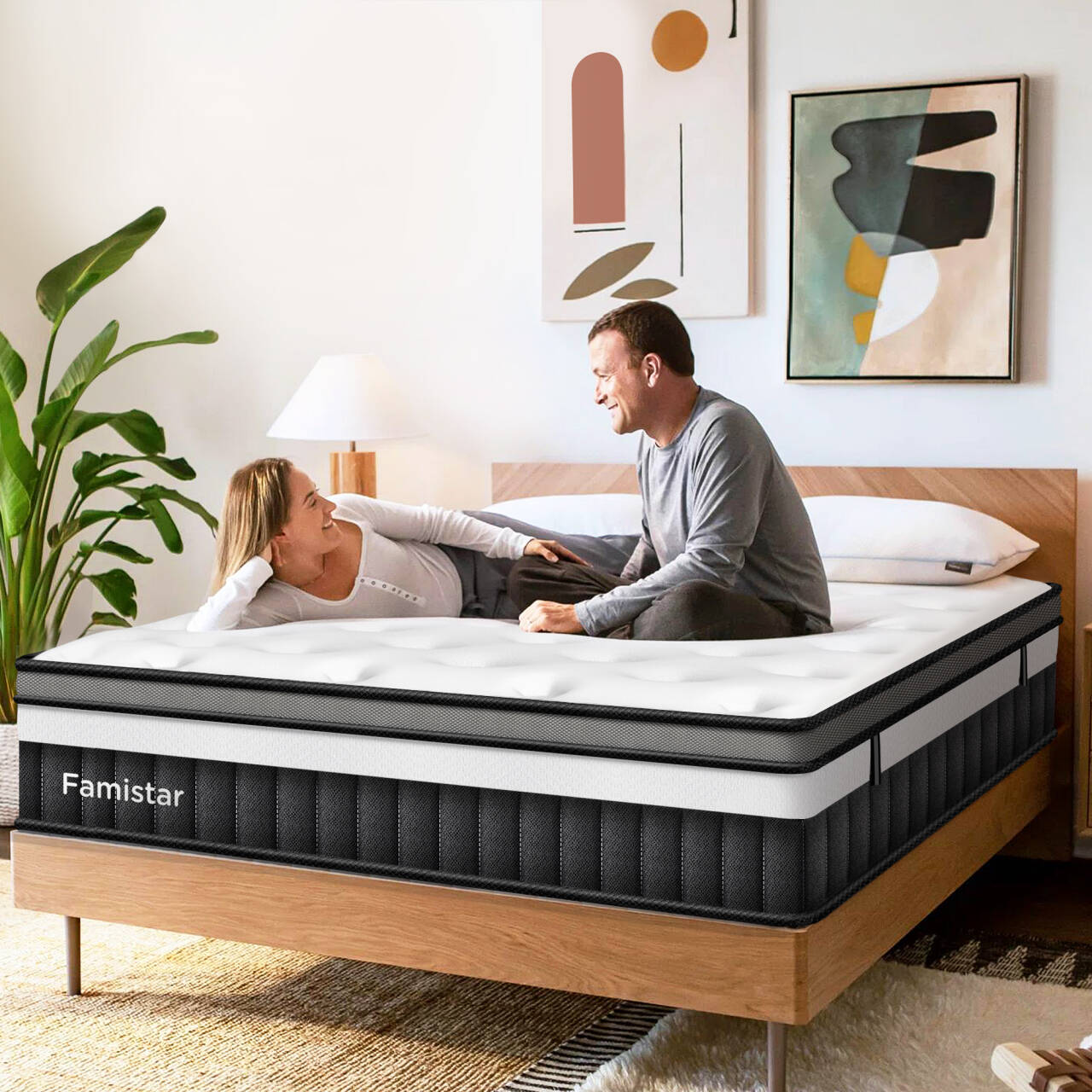 Queen Size Mattress, 14" Hybrid Memory Foam Mattress In a Box, Cooling Gel for Breathability