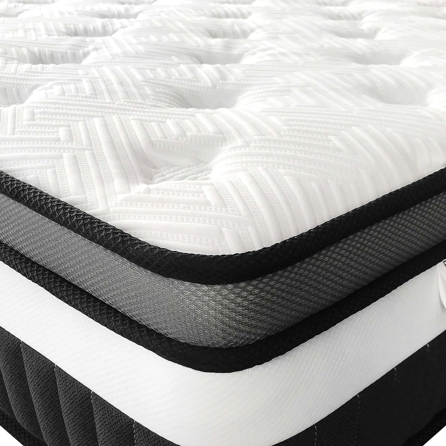 MAJUNES 14" Queen Mattress, Hybrid Memory Foam Mattress and Pocket Spring Mattress in a Box