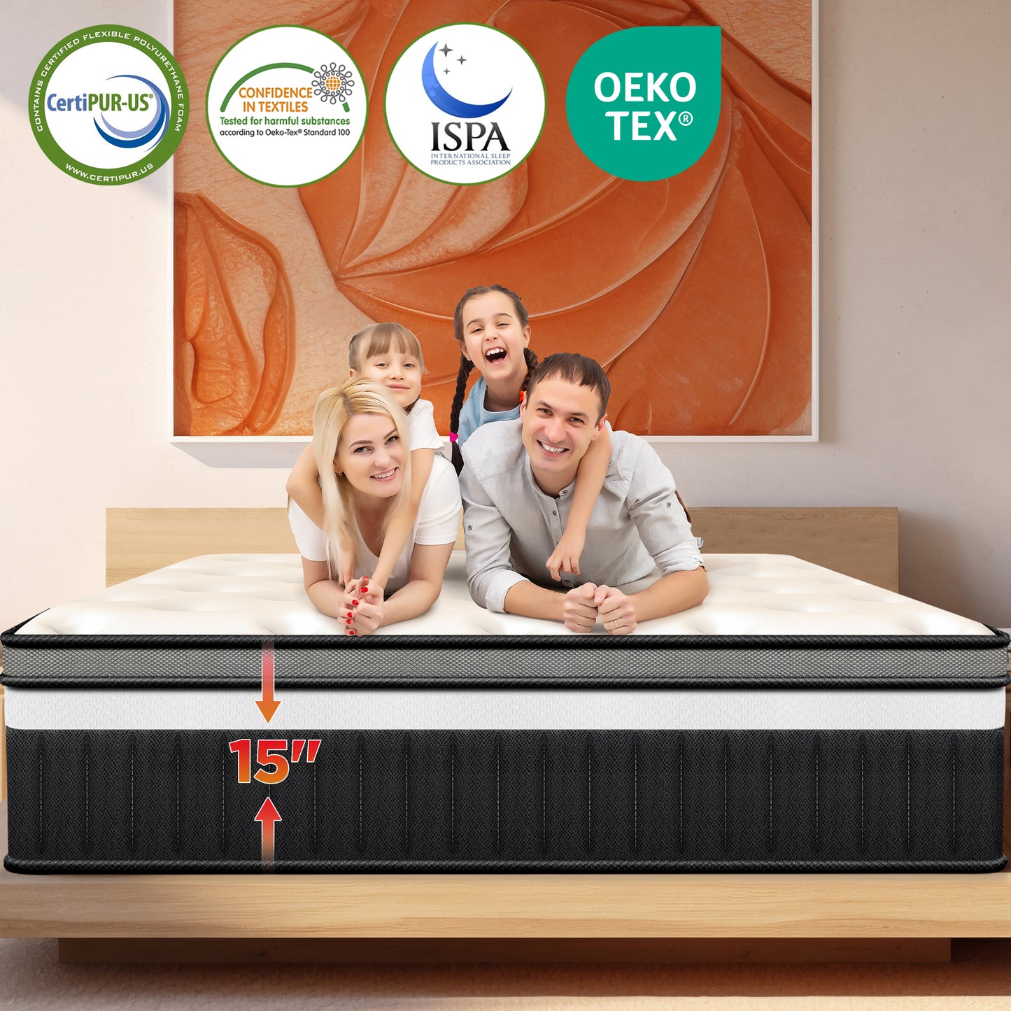 Queen Mattress in a Box, 14in Memory Foam Mattress, Motion Isolation, Zoned Pressure Relief, Cooling & Breathable, Gel Infused, Medium Firm Feel, CertiPUR-US Certified