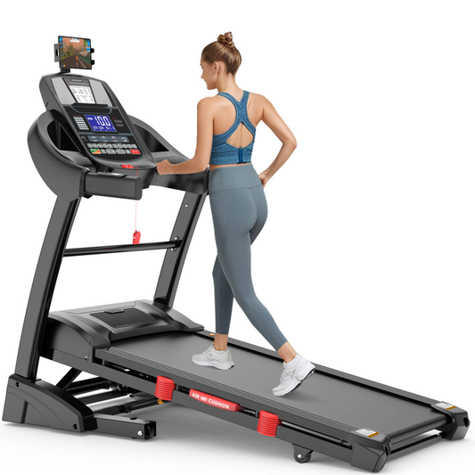 Portable Treadmill with 300 lb for Home/Office, 10 MPH Walking Machine Treadmill with Incline up to 15%, Foldable Treadmill with Handles, Low Noise Walking, Exercise Equipment w/71 Programs