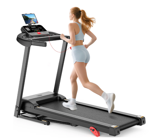 Qvamodo Folding Smart 300lbs Capacity Treadmill with Inclines for Home Use, 7.5MPH Fast Speed, APP Control, 2.5HP Brushless Motor, Home&Office