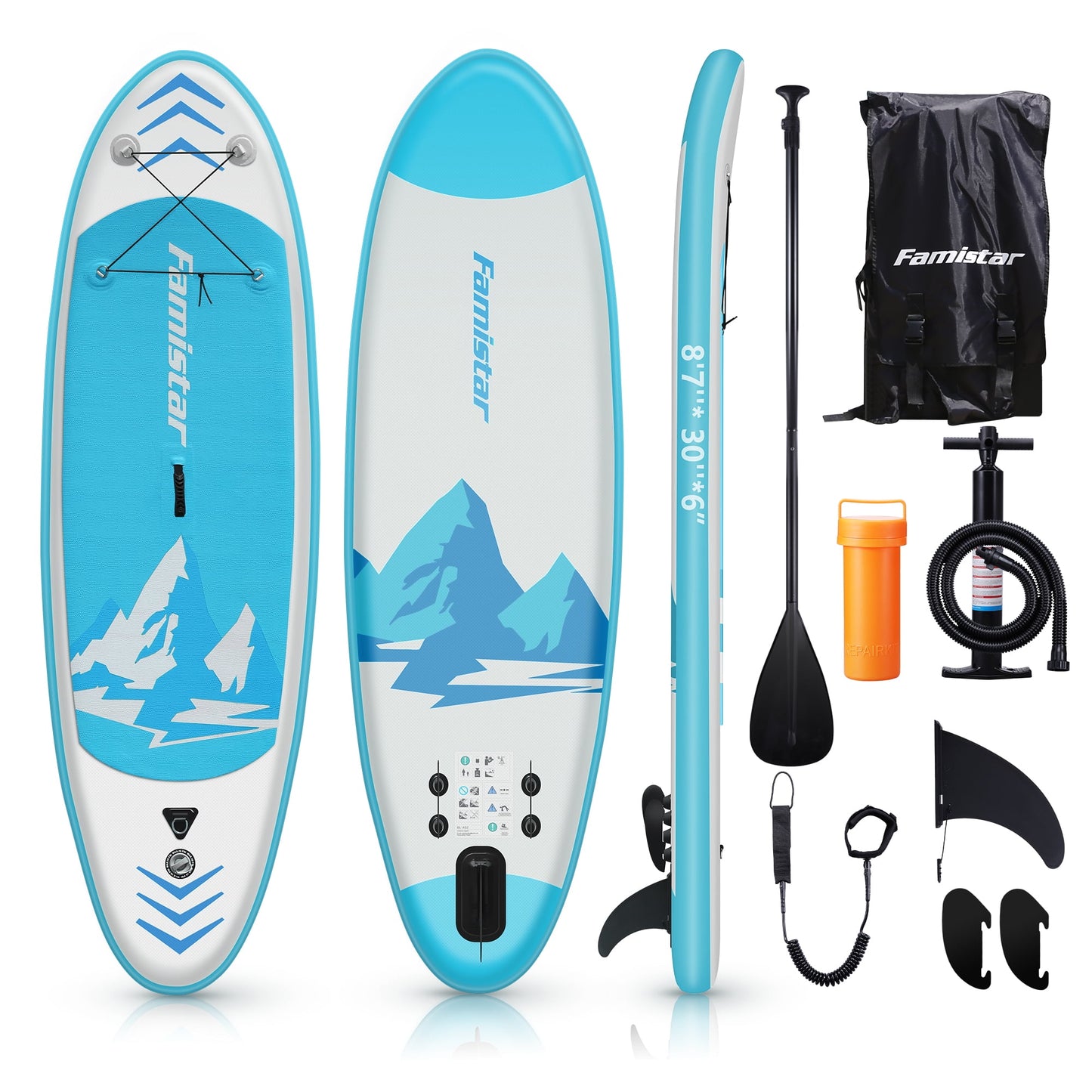 8.7 ft Inflatable Stand Up Paddle Board for Youth & Adult, with Adjustable Paddl