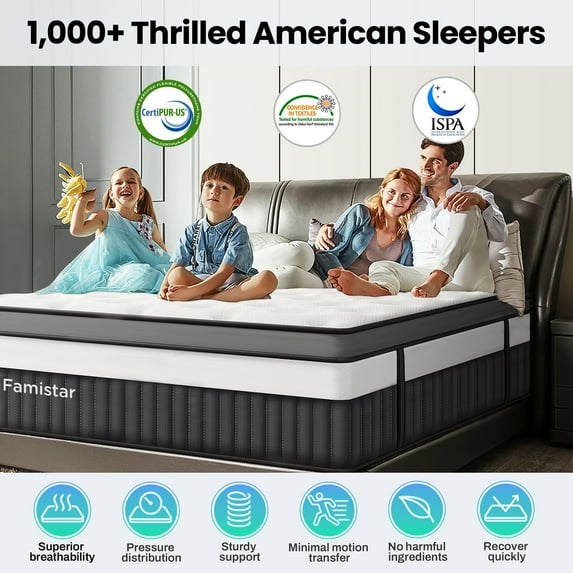 14 Inch Memory Foam Mattress, Queen Size Mattress, Medium Firm, CertiPUR-US Certified, Comfortable Mattress for All Ages