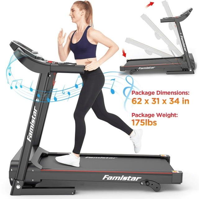 3HP Incline Treadmill w/ 300lb Capacity, Folding Treadmill for Home, 71 Workout Programs