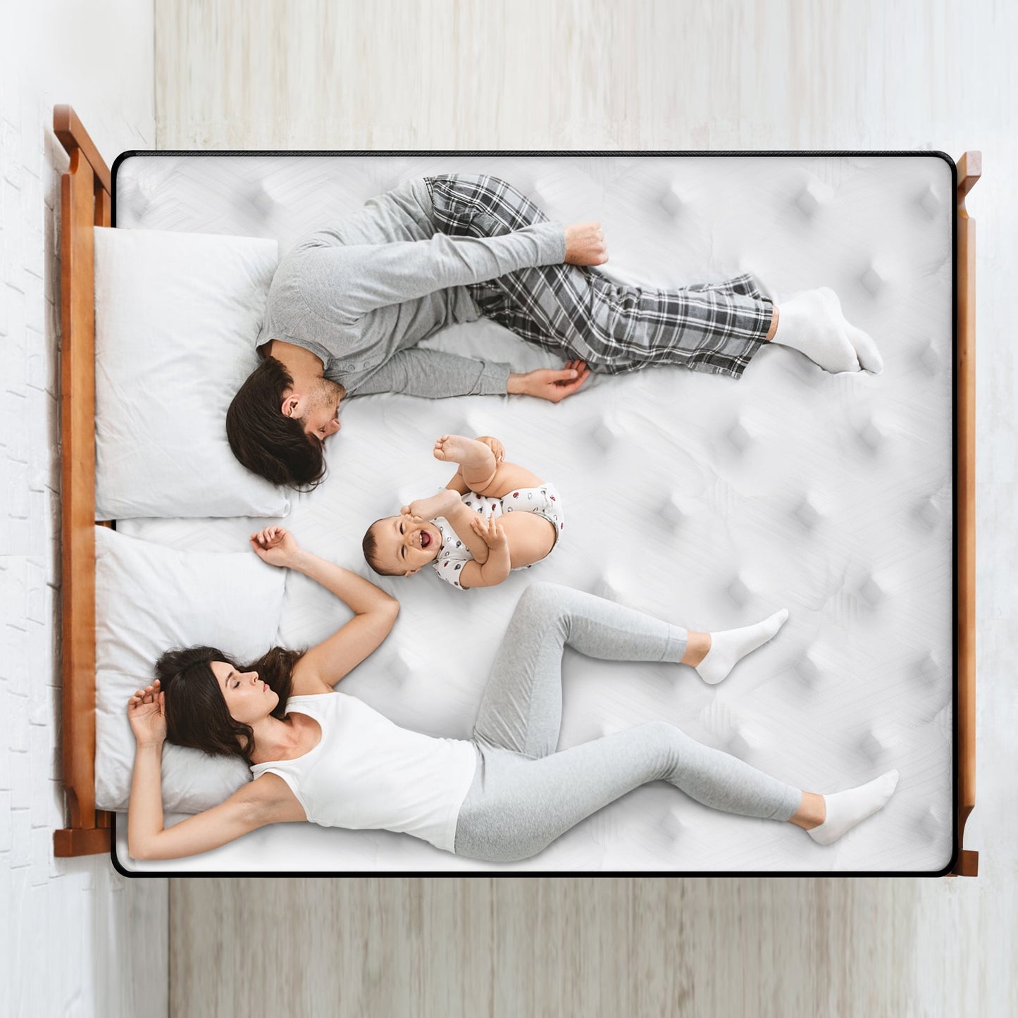 FaayFian 14" Queen Size Mattress, Gel Memory Foam Mattress, Queen Hybrid Mettress in a Box for Cooling Sleeping & Pressure Relief, Medium Firm, CertiPUR-US