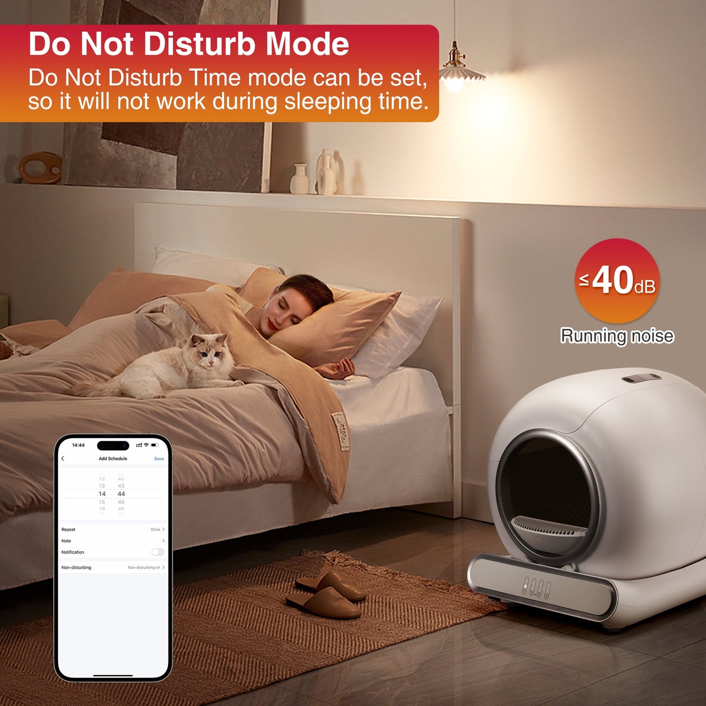 ODYAAZ Self Cleaning Cat Litter Box, Automatic Litter Box with APP Control, Odor Removal, Safety Protection, 65L+9L Large Capacity, Litter Box with 2 Liners & Baffle Plate