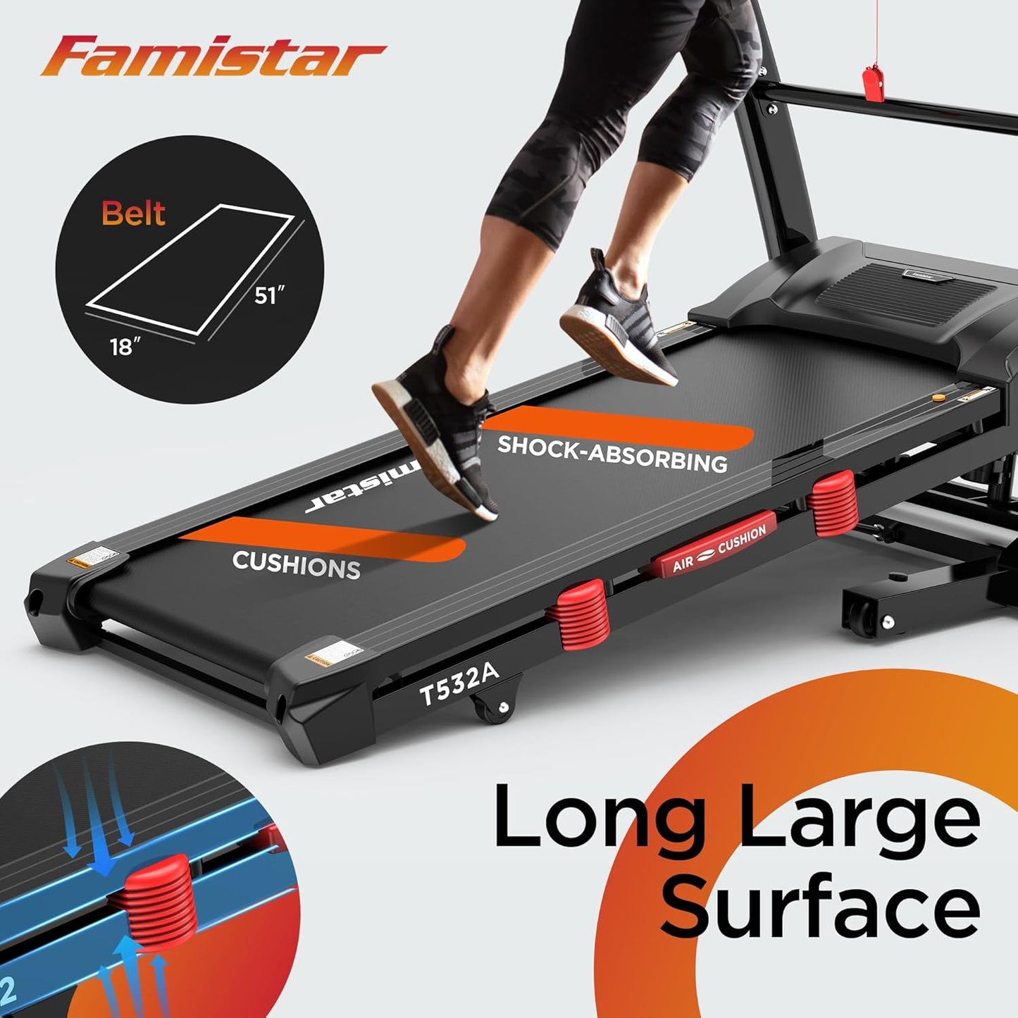 4.5HP Folding Treadmill, 15% Auto Incline 300 lbs Capacity Electric Treadmill with APP Control, Stereo Bluetooth, Armrest Button Heart Rate, Running Machine for Home Workout