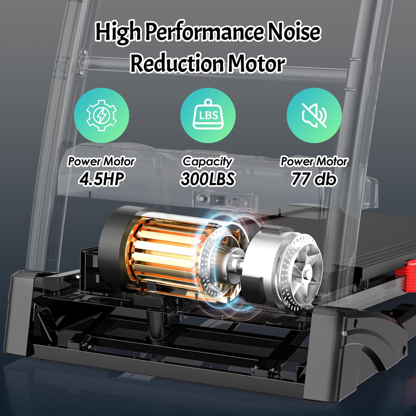 Qvamodo Treadmill with 15% Auto Incline for Home, Treadmill with 300lbs Capacity, Folding Treadmill with 18’’ Wide Belt, 4.5HP Brushless Motor, APP Control, 0.6-10MPH, 64Preprogram