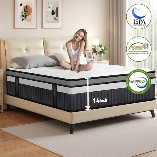 FaayFian 14 inch Home King Mattress in a Box, Cooling Memory Foam Mattress King Size, Medium-Firm for Presure Relief&Cooler Sleep, CertiPUR-US