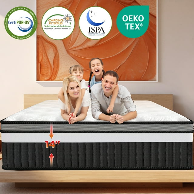 Queen Mattress in a Box, 14in Memory Foam Mattress, Motion Isolation