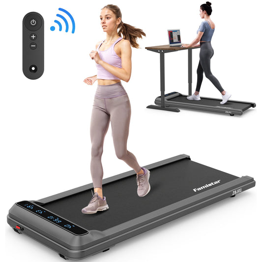 2-in-1 Walking Pad, 2.5HP Electric Exercise Treadmill with Remote Control, 265lbs Capacity, HiFi Bluetooth Speaker, Top Speed 5MPH